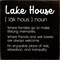 Lake House Definition Sign Solid Knotty Pine Rustic Wall or Shelf Decor